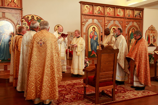 First Liturgy at the New Building
